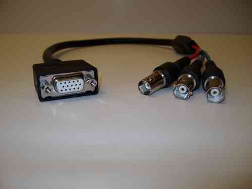 2201 18" Female VGA to 3 Female BNC cable